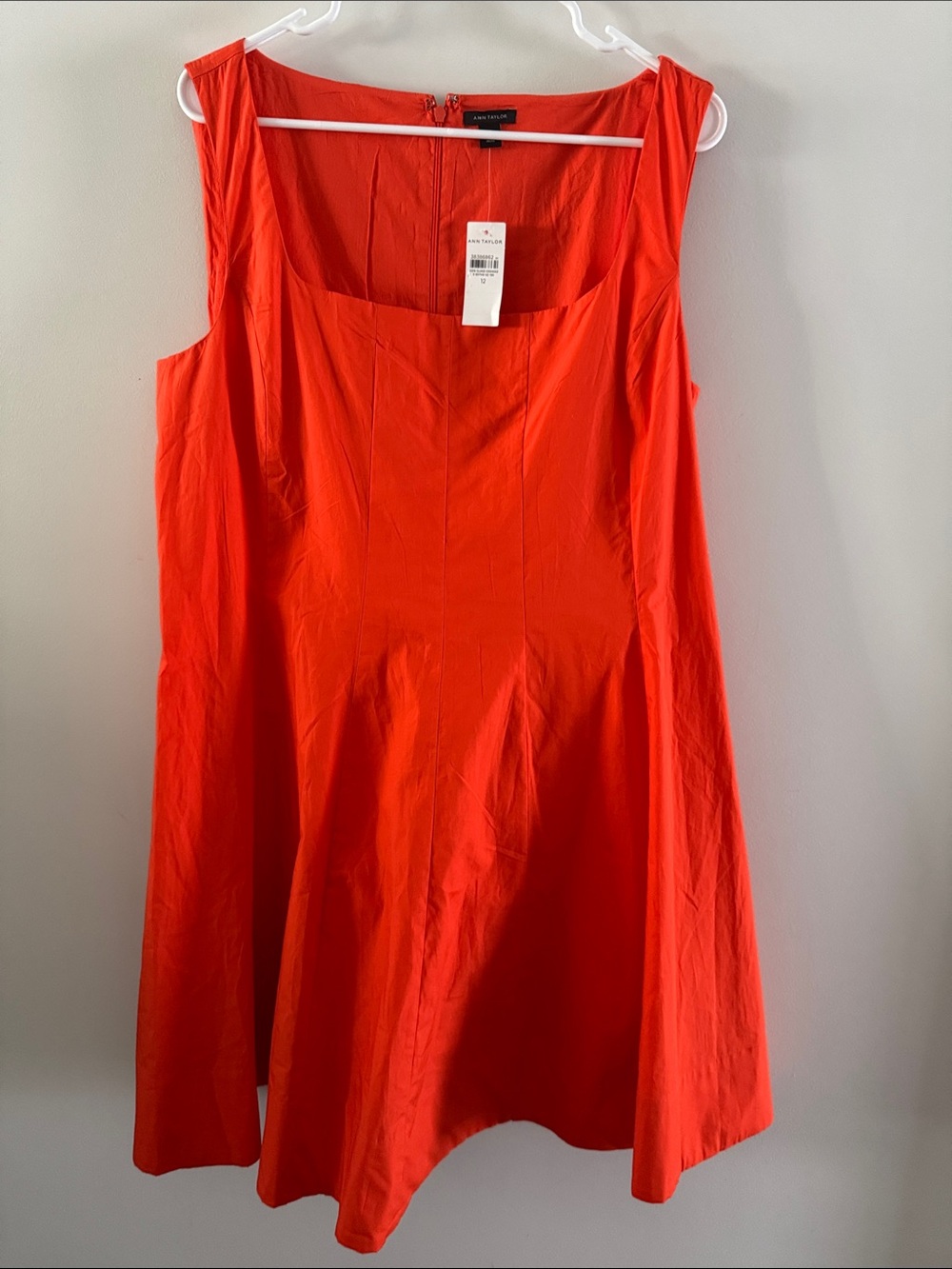 Ann Taylor Coral-Red Sleeveless Dress